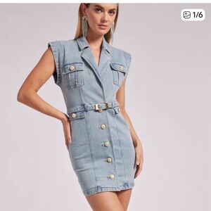 Generation Love Light Blue Denim Mini Dress